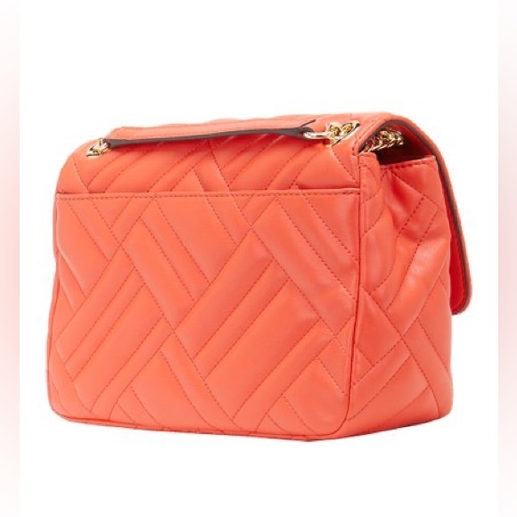 NWT Michael Kors Peyton Medium Quilted Flap Chainlink Shoulder Bag In Mandarin - Picture 3 of 13